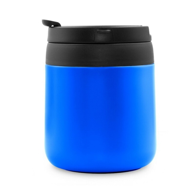 400 ml – niebieski kubek termiczny ze stali z uchem