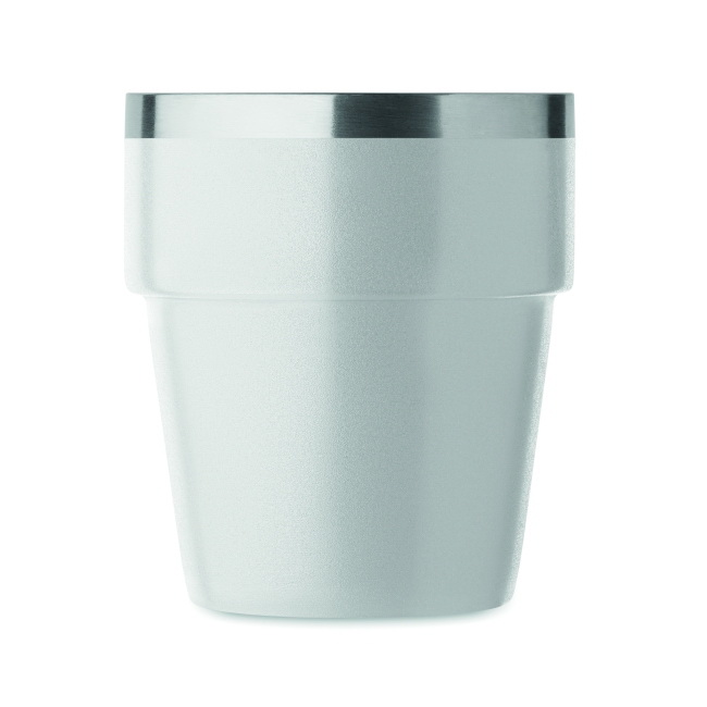 Acerito kubek metalowy 250 ml biały, dwuścienny