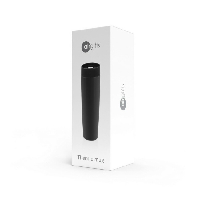 Anthony – stalowy kubek termiczny 500 ml, czarny