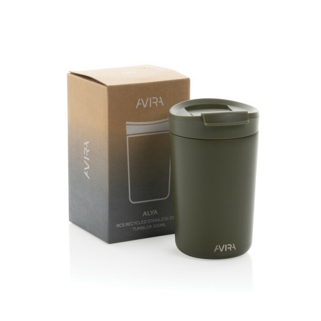 Avira Alya 300 ml – zielony kubek termiczny z uchwytem
