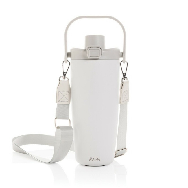 Avira Ayala 600 ml: biały kubek termiczny z uchwytem