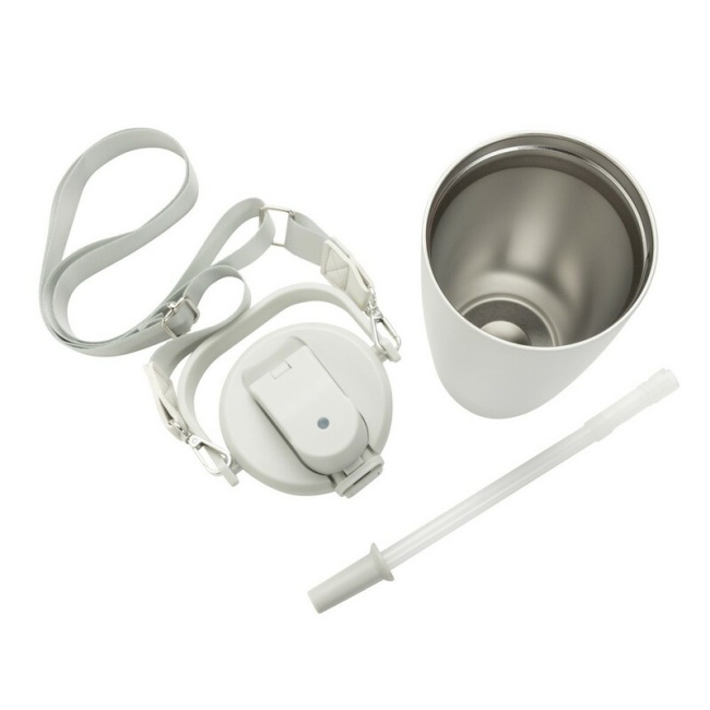 Avira Ayala 600 ml: biały kubek termiczny z uchwytem