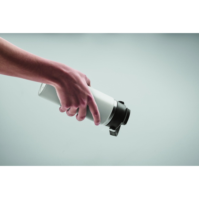 Biała butelka termiczna 500 ml Suma grip ze słomką