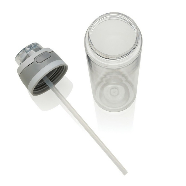 Biały bidon RPET 800 ml z rurką i blokadą Omni Sip