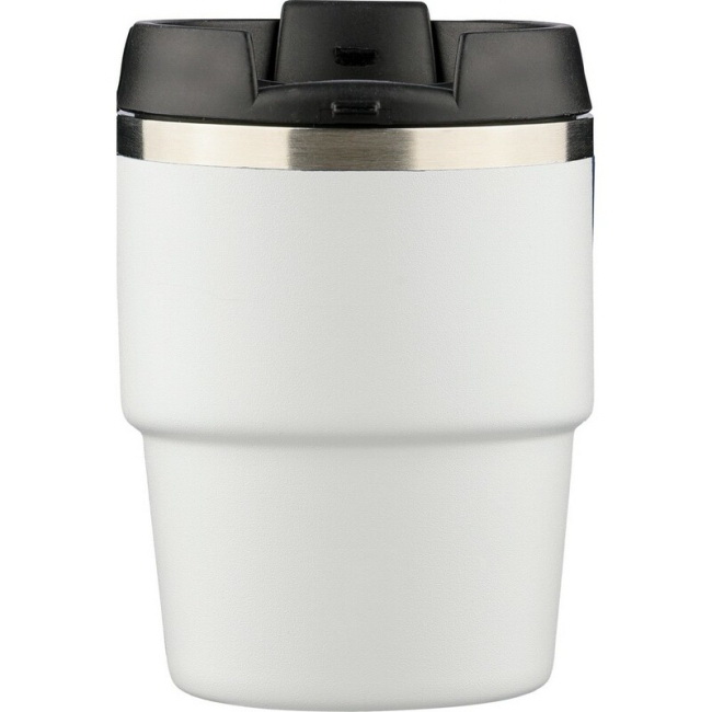 Biały kubek termiczny 175 ml, stal z recyklingu