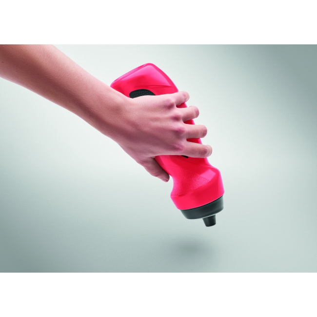 Bidon LDPE 700 ml czerwony z uchwytem na logo