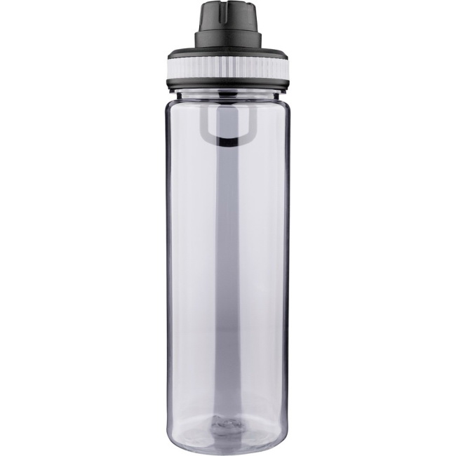 Bidon RPET 750 ml biały z uchwytem i nadrukiem logo