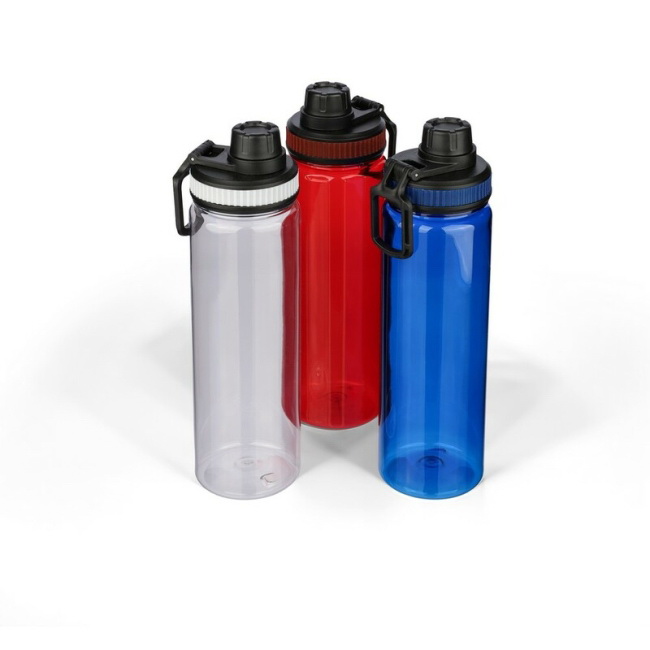 Bidon RPET 750 ml granatowy z miejscem na logo