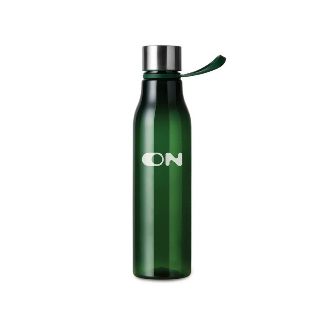 Bidon RPET 800 ml VINGA Lean – ciemnozielony z logo