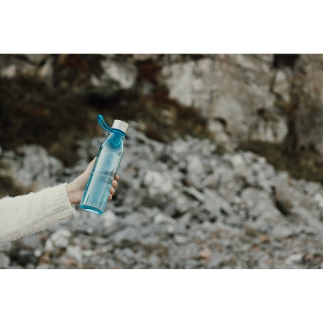 Bidon RPET 800 ml VINGA Lean – niebieski z nadrukiem
