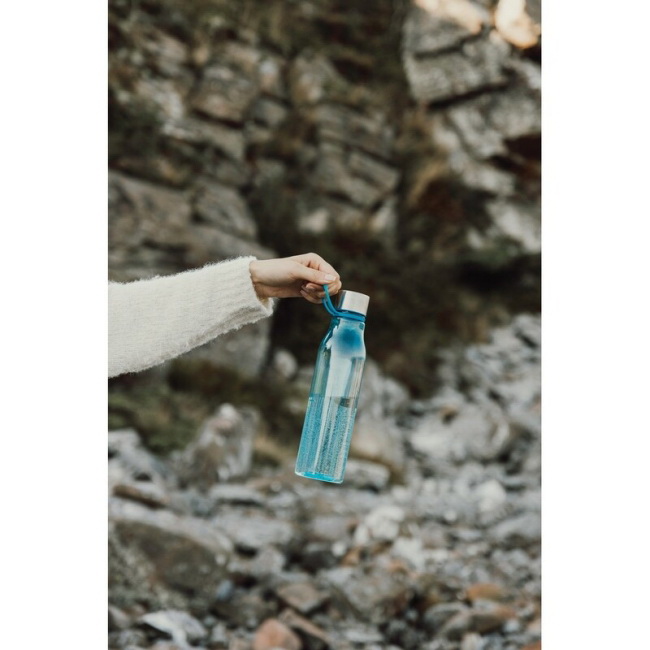 Bidon RPET 800 ml VINGA Lean – niebieski z nadrukiem