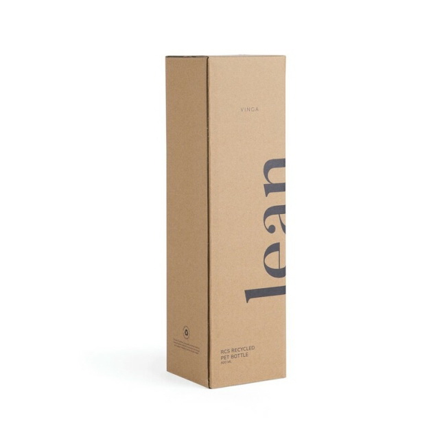 Bidon RPET 800 ml VINGA Lean – niebieski z nadrukiem