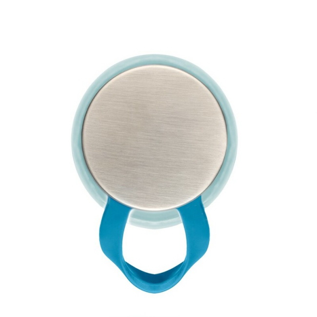 Bidon RPET 800 ml VINGA Lean – niebieski z nadrukiem