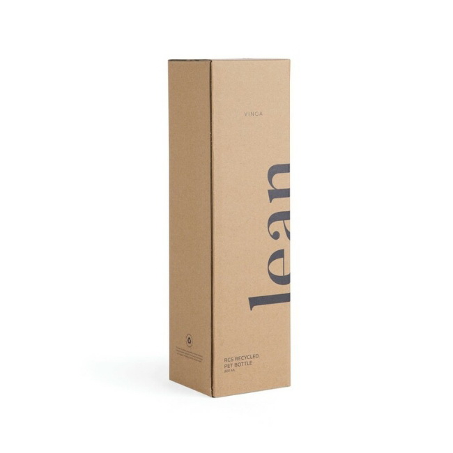 Bidon RPET 800 ml VINGA Lean, transparent z pętlą