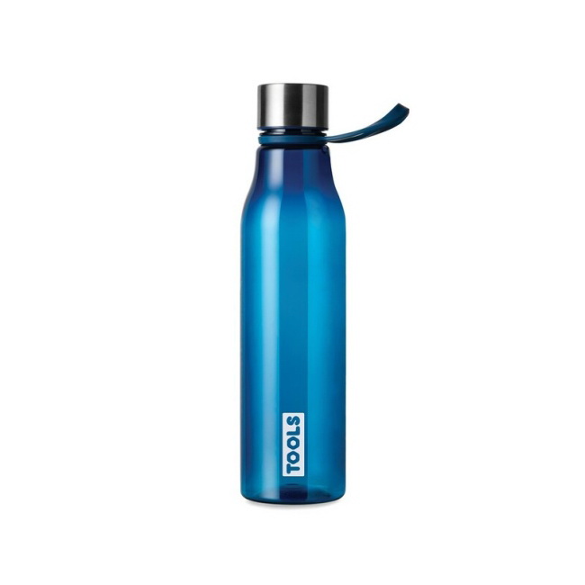 Bidon RPET 800 ml z logo – niebieski