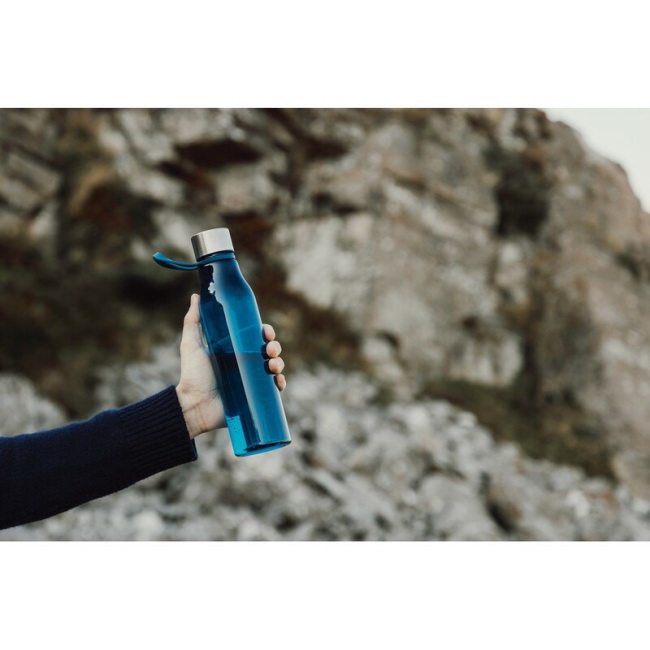 Bidon RPET 800 ml z logo – niebieski