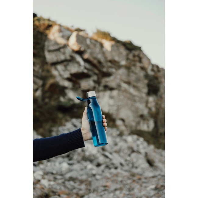 Bidon RPET 800 ml z logo – niebieski