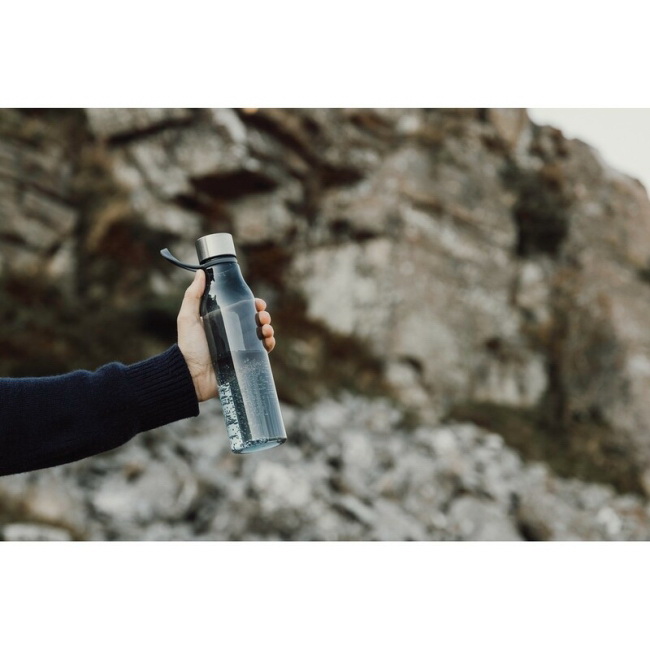 Bidon RPET 800 ml z metalowym korkiem – szary