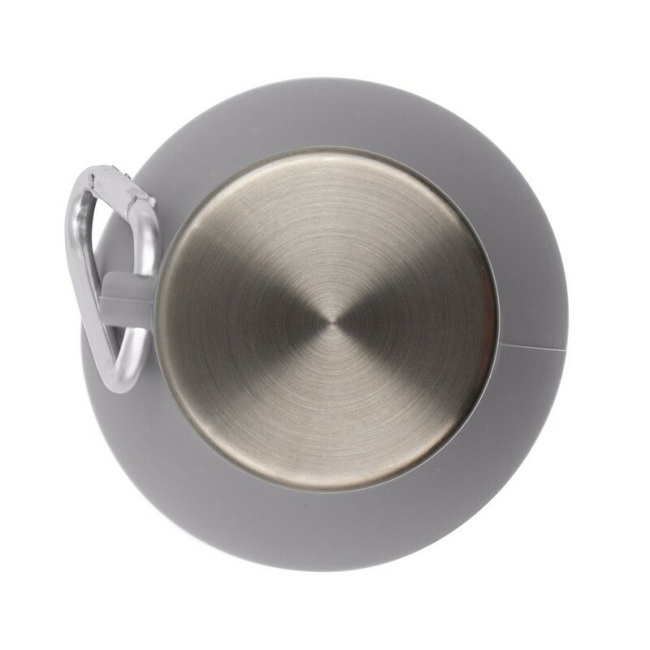 Bidon składany silikonowy 550 ml szary, karabińczyk