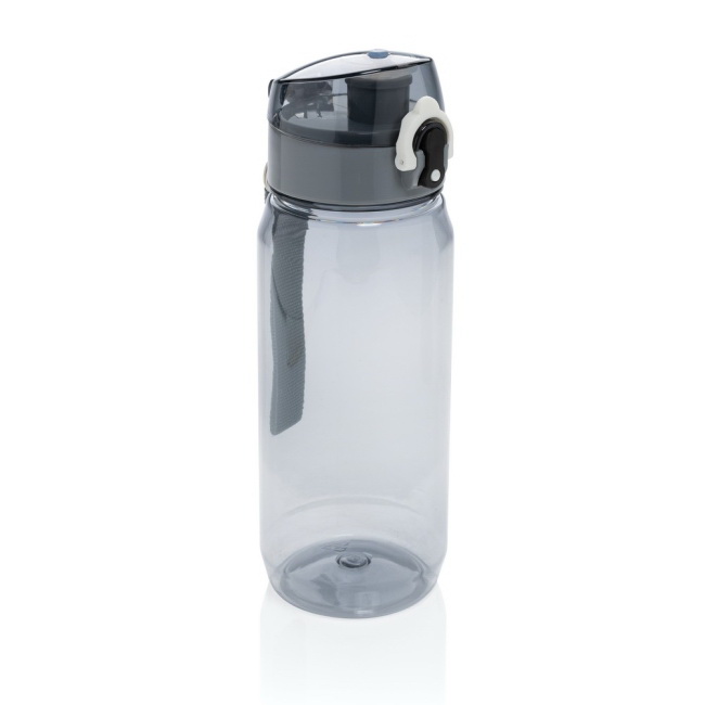 Bidon sportowy RPET 600 ml czarny z zamknięciem lock