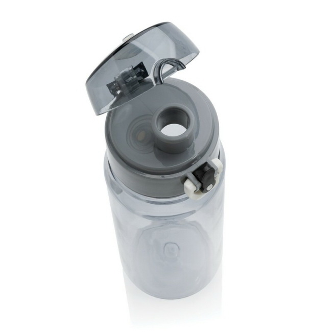 Bidon sportowy RPET 600 ml czarny z zamknięciem lock