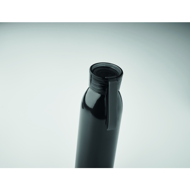 Bidon stalowy Bira 650 ml – czarny błyszczący