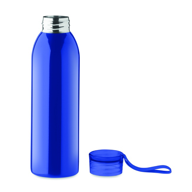 Bidon stalowy Bira 650 ml – niebieski pod logo