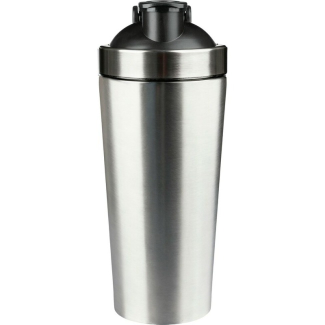 Bidon stalowy shaker 750 ml – srebrny z logo
