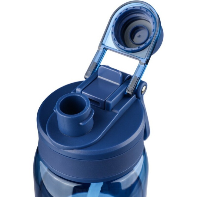 Bidon Tritan 900 ml błękitny z miarką i ustnikiem