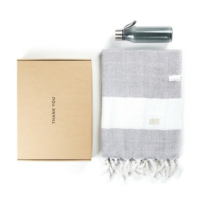 Bidon Tritan VINGA Lean 600 ml grafitowy z logo