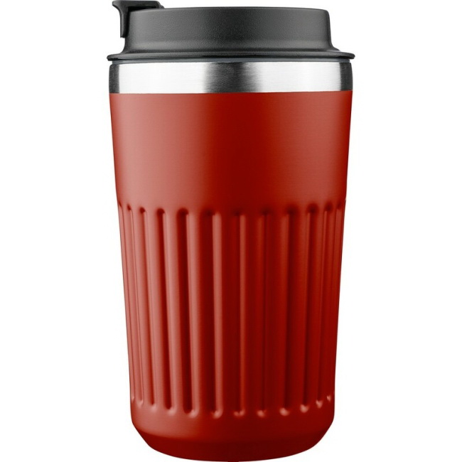 Burgundowy kubek termiczny 400 ml, stal nierdzewna