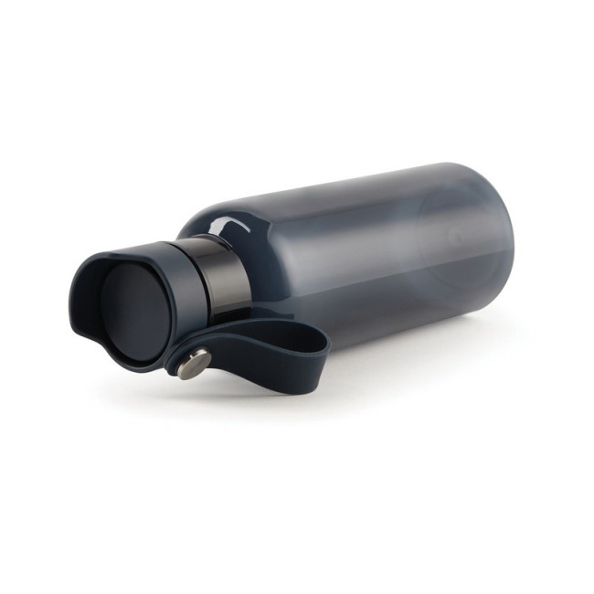 Butelka RPET 600 ml VINGA Balti, niebieska z uchwytem