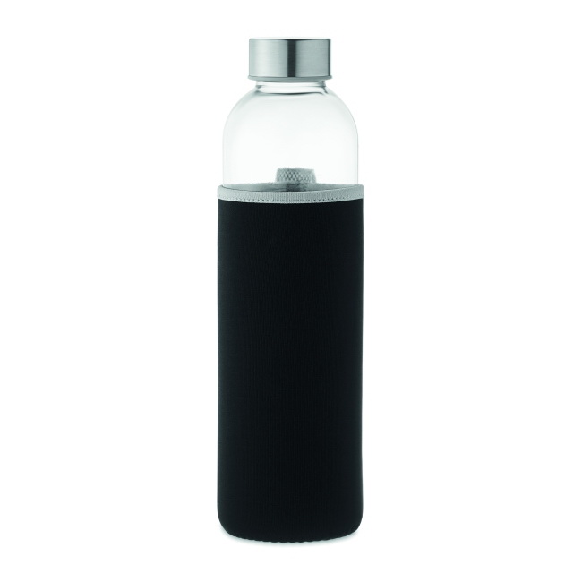 Butelka szklana 750 ml w czarnym neoprenie z logo