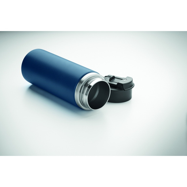 Butelka termiczna 500 ml granatowa ze słomką