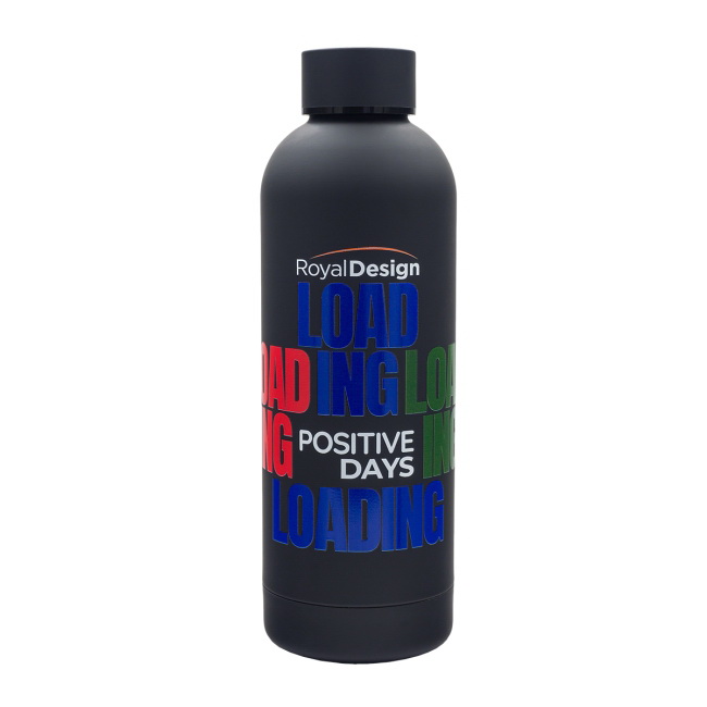 Butelka termiczna 500 ml Mendoza – stal, kolor czarny