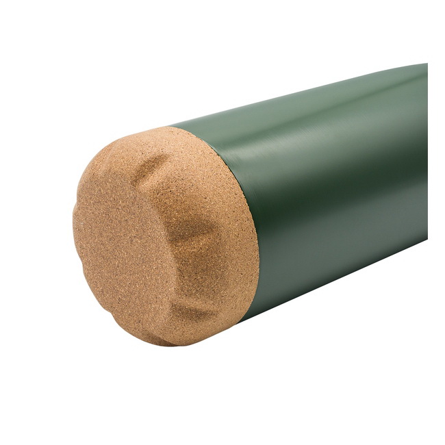 Butelka termiczna 500 ml, stal + korek, zielony mat