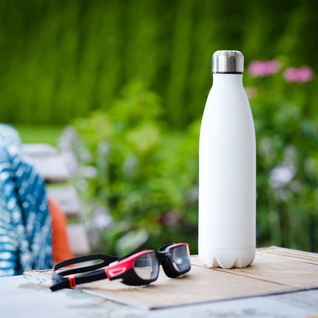 Butelka termiczna Inuvik 700 ml, stal 18/8 biała mat