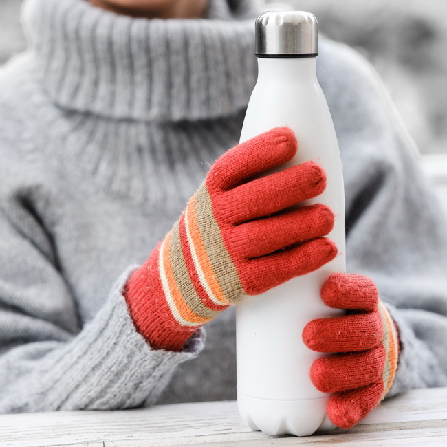 Butelka termiczna Inuvik 700 ml, stal 18/8 biała mat