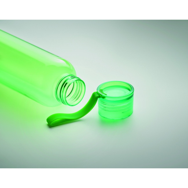 Butelka Tritan 500 ml transparentna zielona z uchwytem