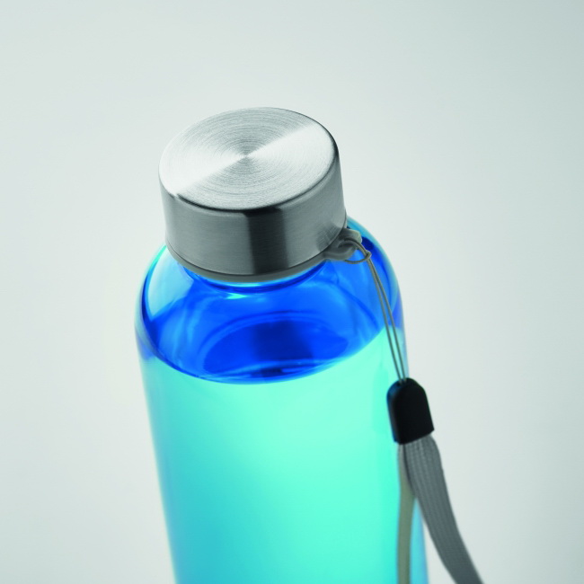 Butelka Tritan Renew 500 ml – niebieska, pasek, logo