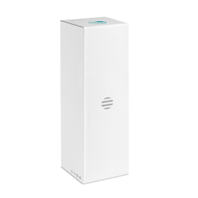 Butelka Tritan Renew 500 ml – niebieska, pasek, logo