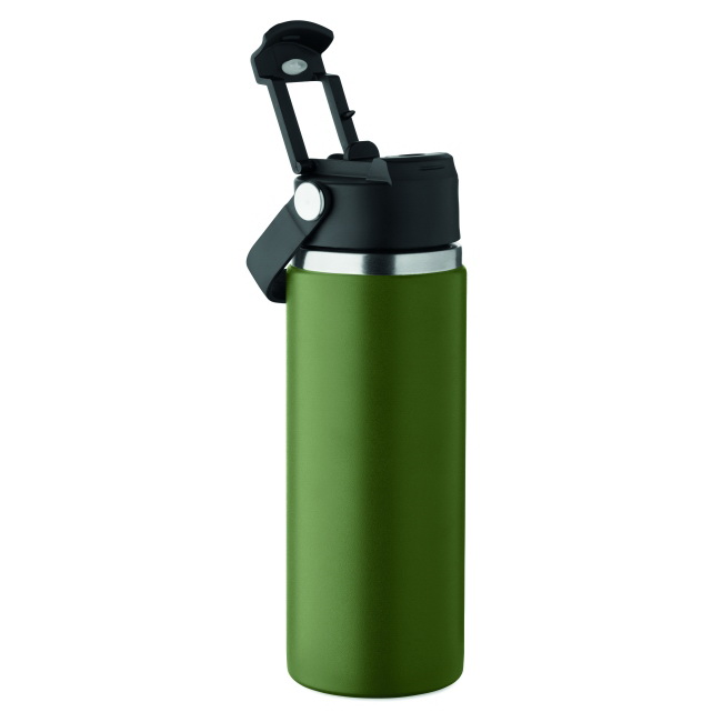 Ciemnozielona butelka termiczna 500 ml ze stali