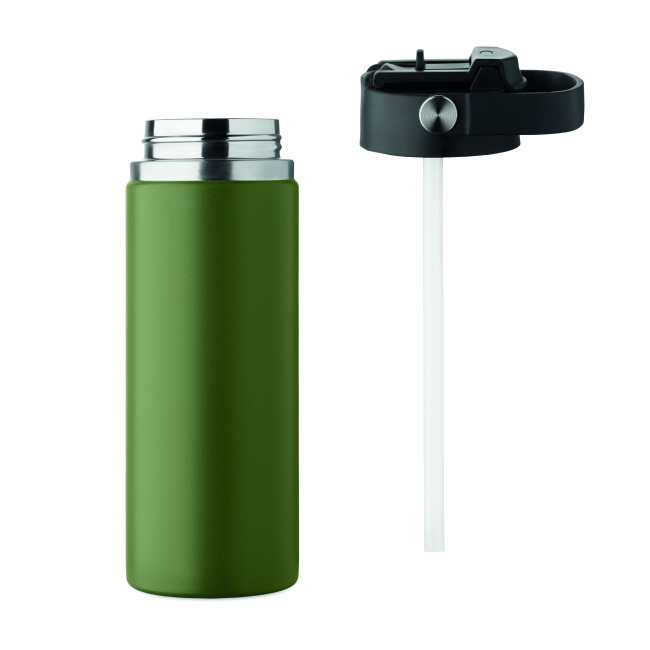 Ciemnozielona butelka termiczna 500 ml ze stali