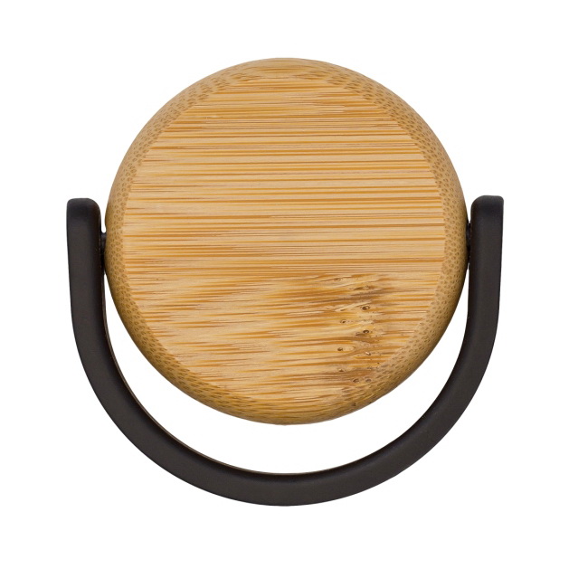 Czarna butelka termiczna Astoria 500 ml, bambus