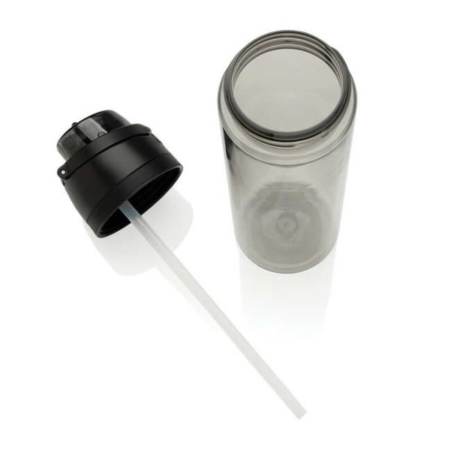 Czarny bidon RPET 800 ml z ustnikiem i uchwytem