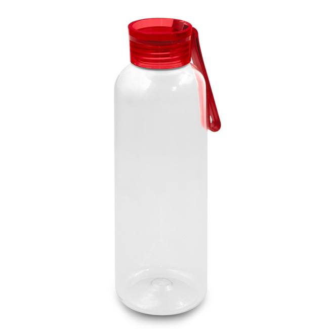 Czerwony bidon RPET 500 ml z nadrukiem logo