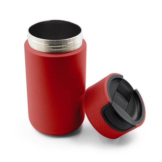 Czerwony kubek termiczny 400 ml ze stali nierdzewnej