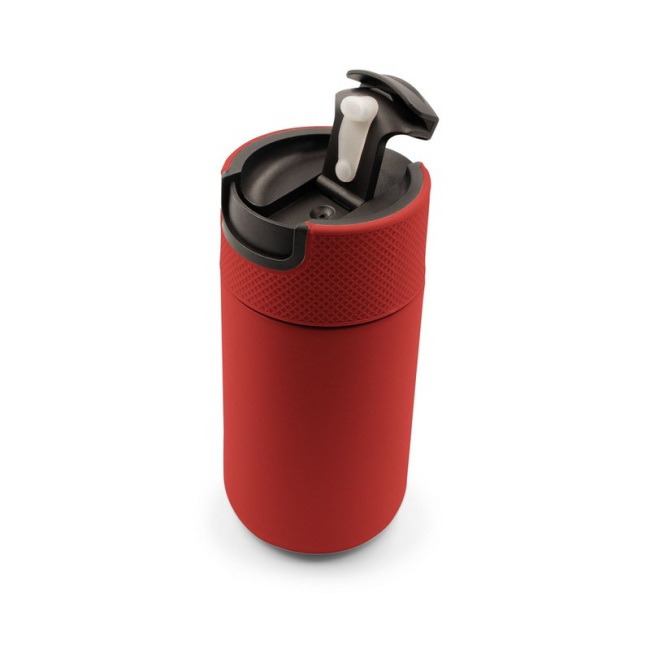 Czerwony kubek termiczny 400 ml ze stali nierdzewnej