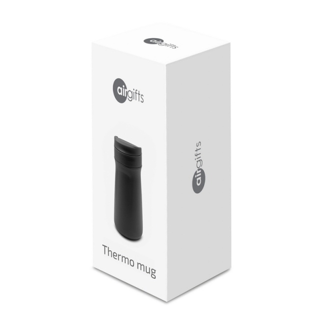 Grafitowy kubek termiczny 450 ml, stal nierdzewna