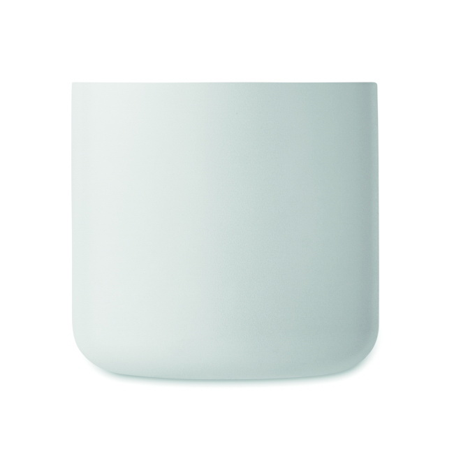 Kubek dwuścienny Acero 350 ml biały, uchwyt drewniany